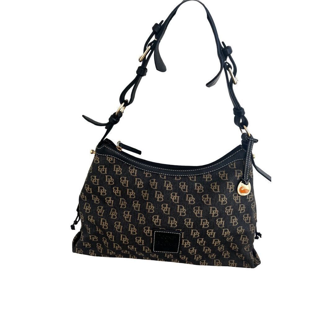 Dooney & Bourke leather canvas Hobo Shoulder Handbag